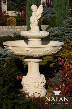 Springbrunnen Garten Teich Brunnen 160cm Steinbrunnen Gartenbrunnen Fontaine Neu